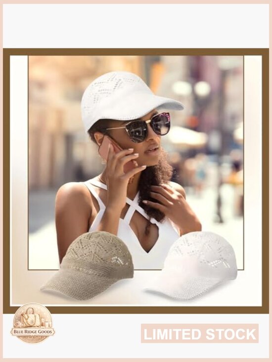 Knit Mesh Trucker Baseball Caps Adjustable Breathable Outdoor Ballcap 2 Pack main image 4